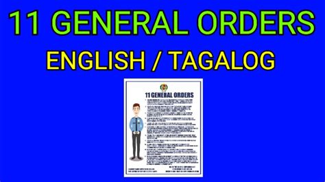 tagalog 11 general orders security guard|11 GENERAL ORDERS/ ENGLISH TAGALOG .